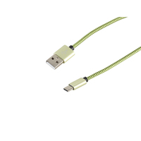 ShiverPeaks USB Ladekabel A-ST auf C-ST Nylon grn 0.9m - Digital/Daten