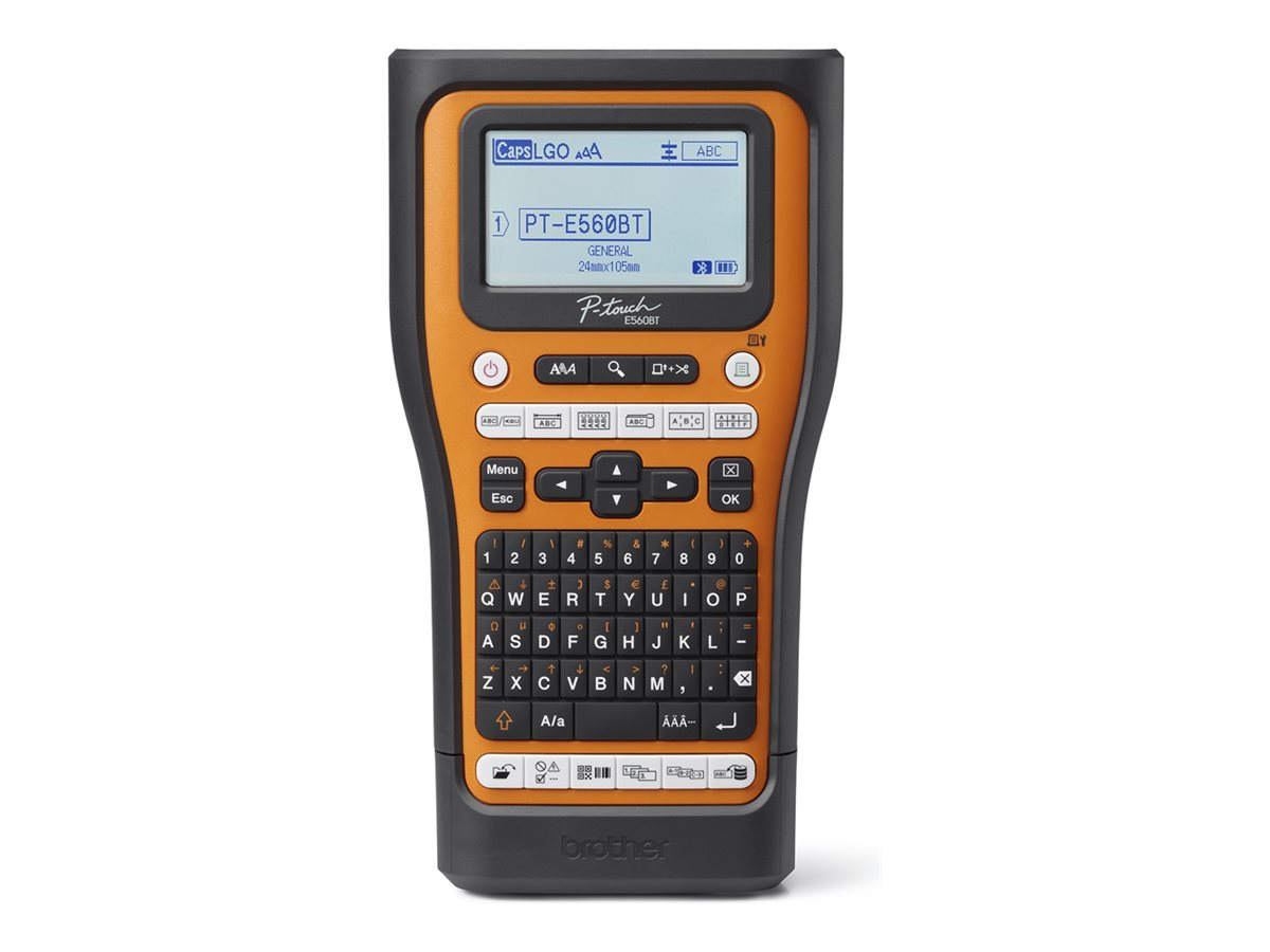 Brother PTE560BTVPQL1 impresora de etiquetas Transferencia t�rmica 180 x 180 DPI 20 mm/s Inal�mbrico y al�mbrico HSE/TZe Bluetooth QWERTY