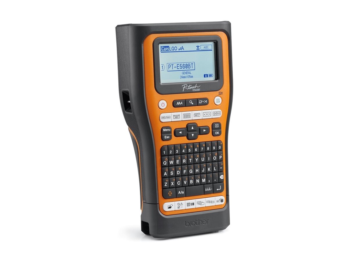 Brother PTE560BTVPQL1 impresora de etiquetas Transferencia t�rmica 180 x 180 DPI 20 mm/s Inal�mbrico y al�mbrico HSE/TZe Bluetooth QWERTY