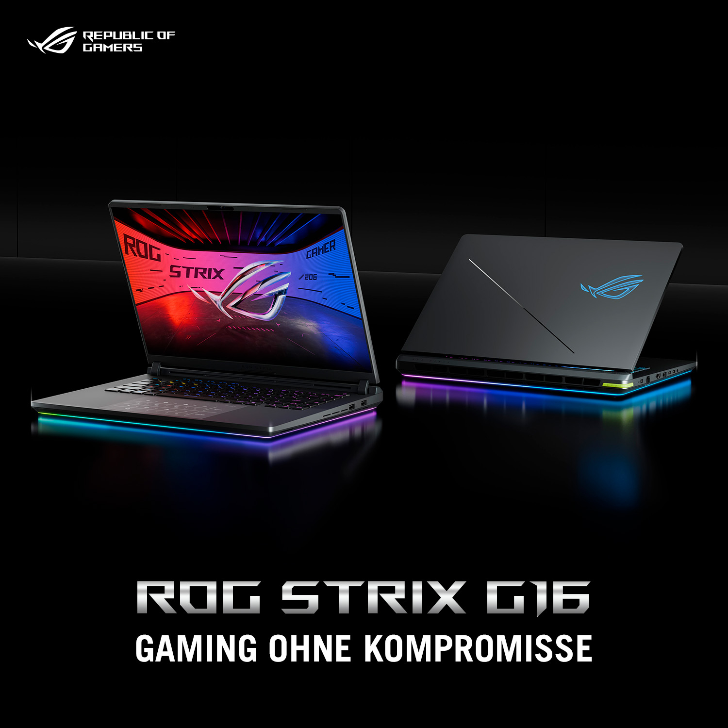 ASUS ROG Strix G16 G615LW-S5006W Intel Core Ultra 9 275HX Ordinateur portable 40,6 cm (16) WQXGA 32 Go DDR5-SDRAM 2 To SSD NVIDIA GeForce RTX 5080 Wi-Fi 7 (802.11be) Windows 11 Home Allemand Vert, Gris