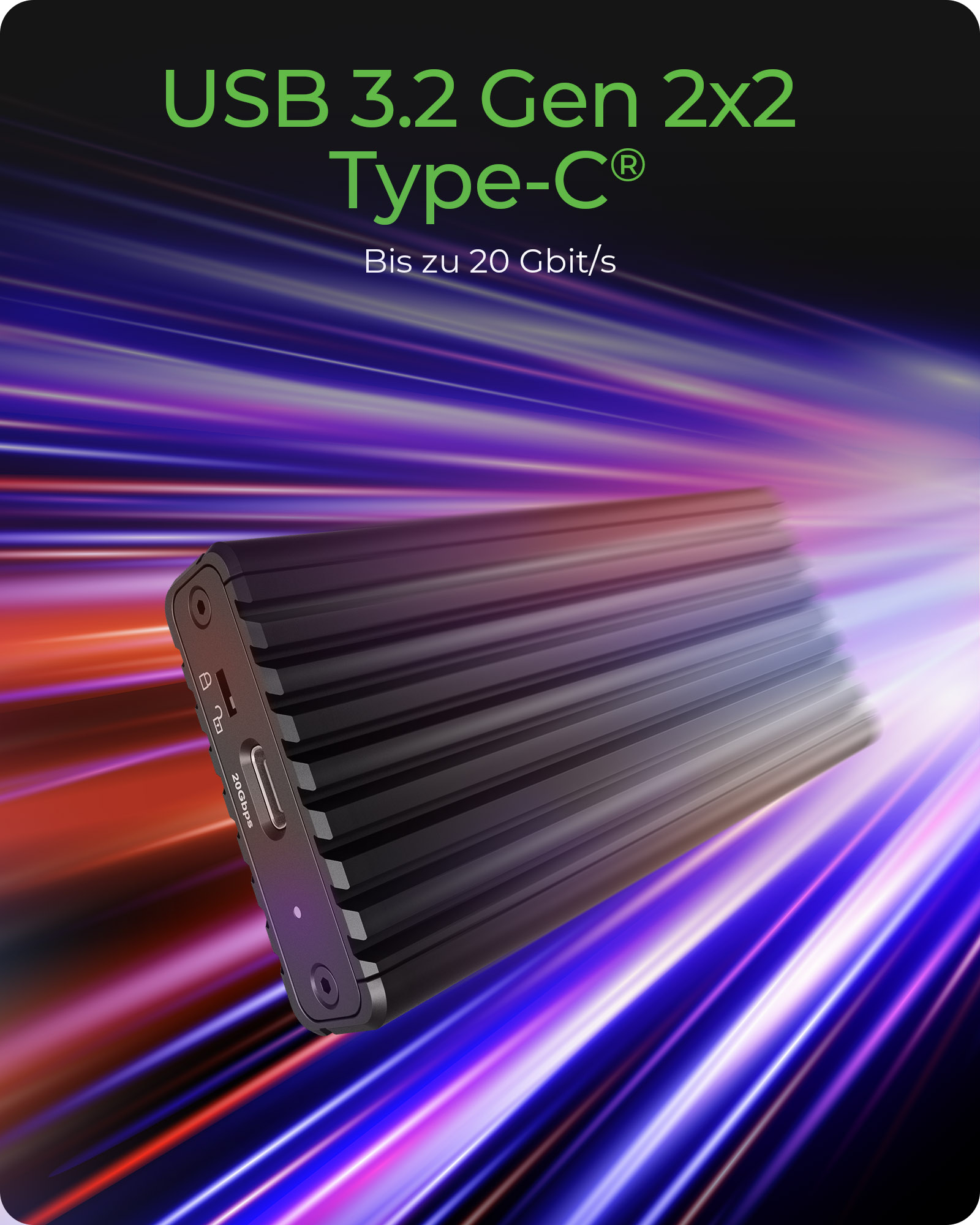 ICY BOX IB-1917M-C32a SSD enclosure Black M.2