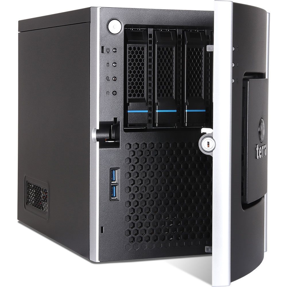 TERRA MINISERVER 1100376 serveur 1,92 To Mini Tower Intel� Xeon� E-2434 3,4 GHz 32 Go DDR5-SDRAM 450 W Windows Server 2025 Essentials