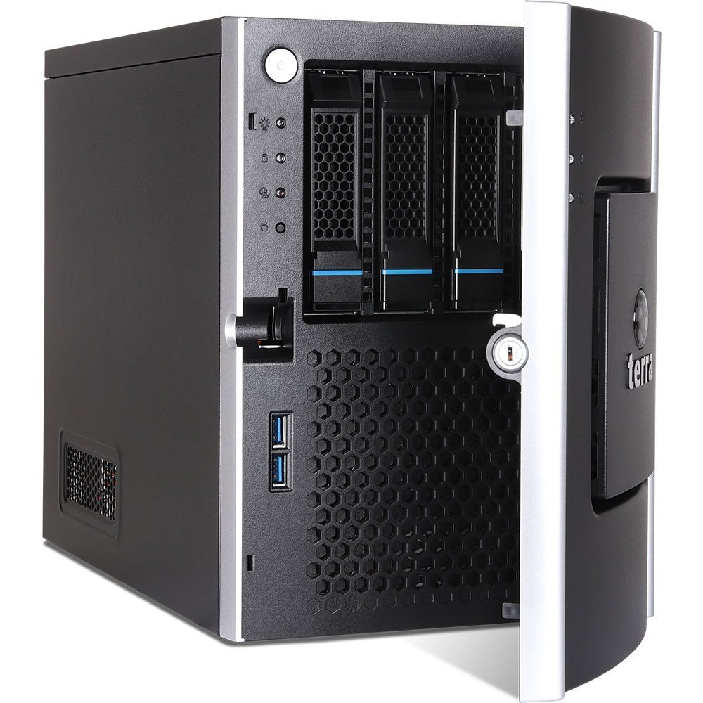 TERRA MINISERVER 1100376 serveur 1,92 To Mini Tower Intel� Xeon� E-2434 3,4 GHz 32 Go DDR5-SDRAM 450 W Windows Server 2025 Essentials