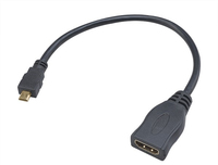 Akasa HDMI to Micro adapter cable*HDMIF*MHDMIM - Adapter - Digital/Display/Video