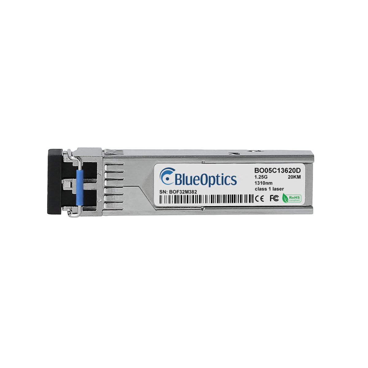 BlueOptics Hikvision HK-SFP-1.25G-20-1310 BlueOptics BO05C13620D SFP Transceiver, 1000BASE-LX, Singlemode Fiber, 1310nm, 20KM