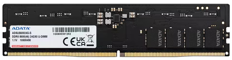 ADATA AD5U560024G-S memory module 24 GB 1 x 24 GB DDR5 5600 MT/s 288-pin DIMM