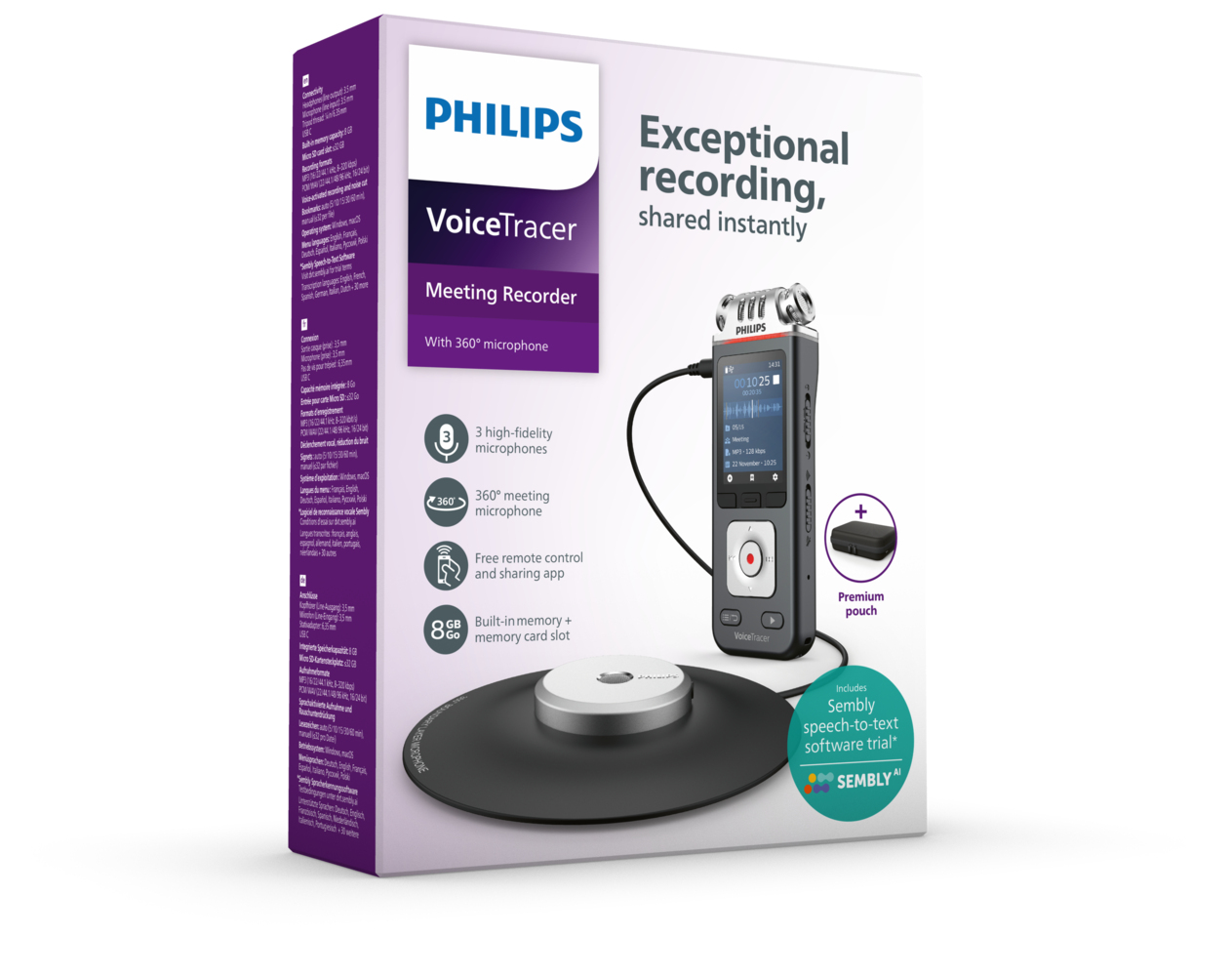Philips DVT8115 Voice Tracer