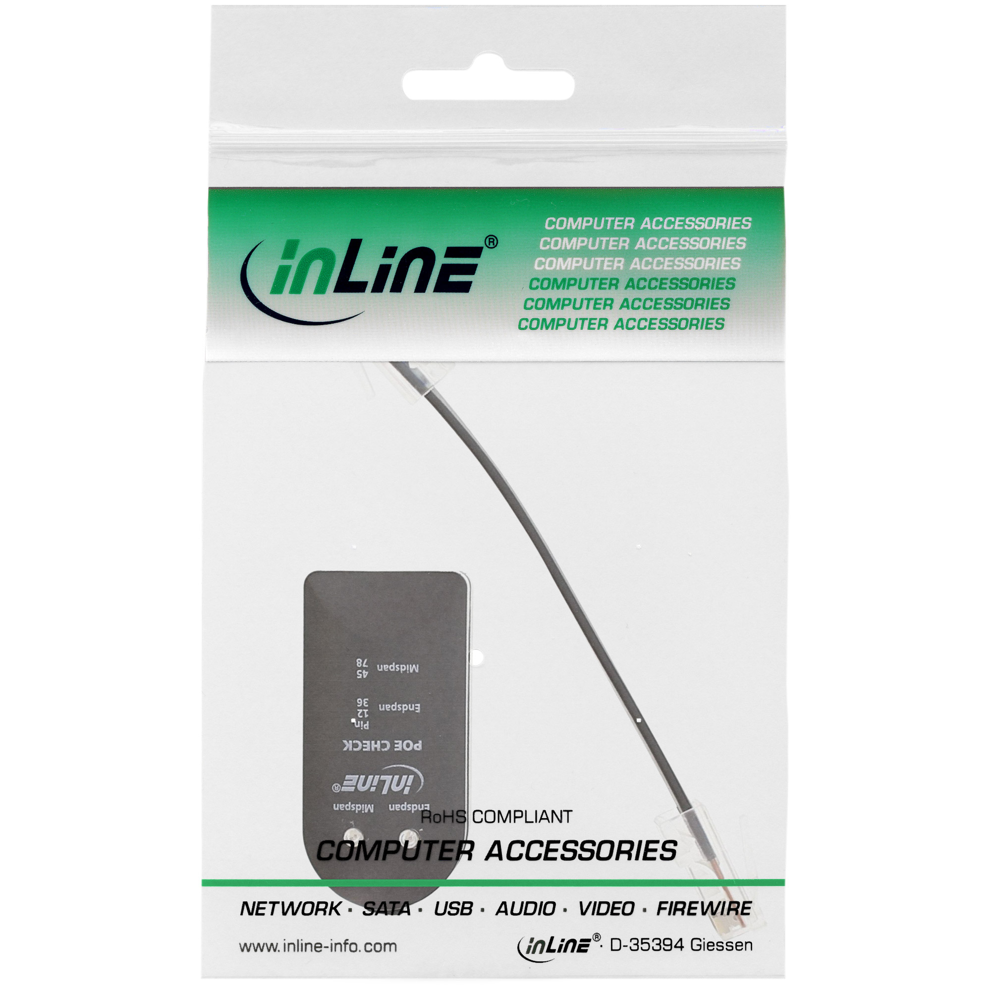 InLine Tester connessioni PoE/PoE+ , 37-57V