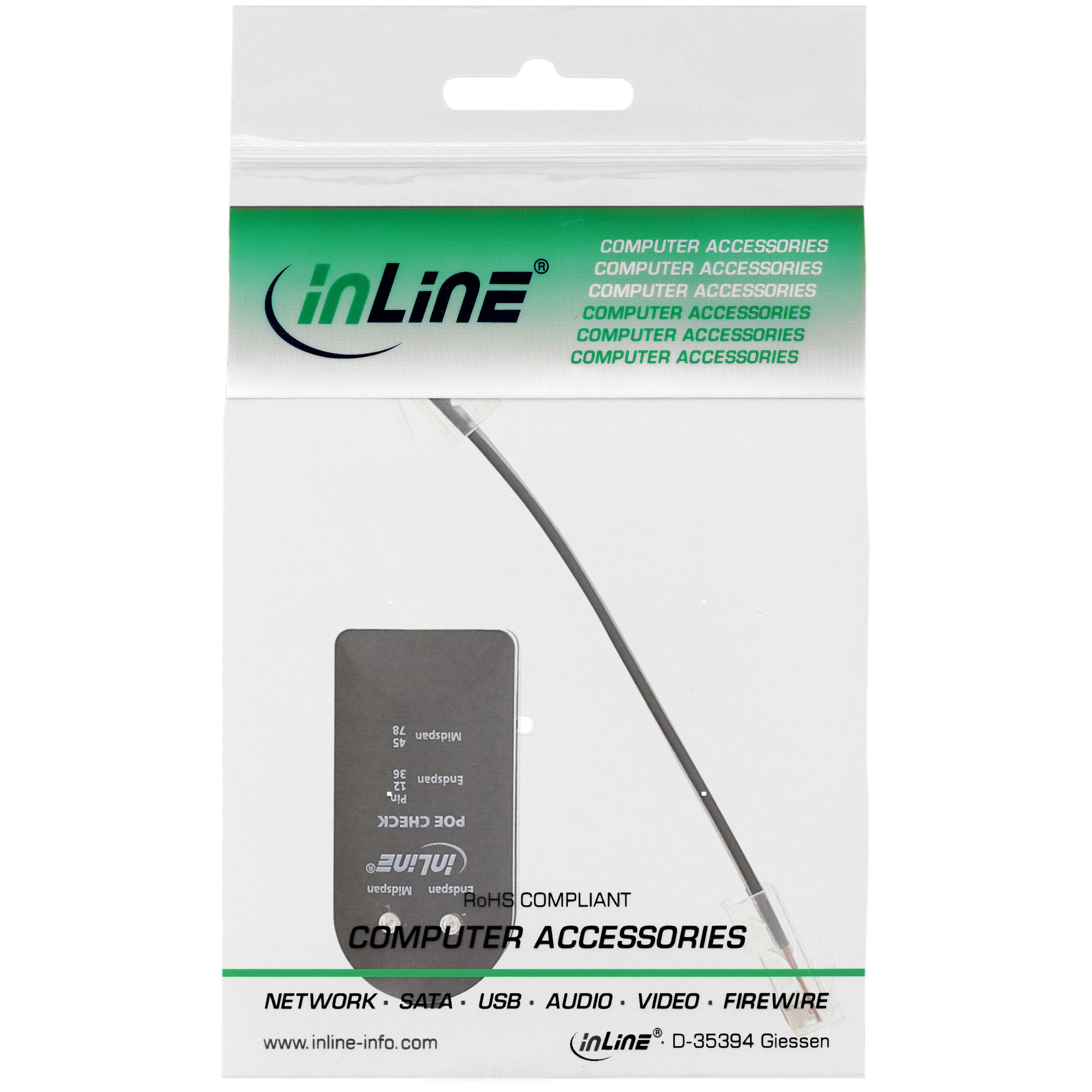 InLine Tester connessioni PoE/PoE+ , 37-57V