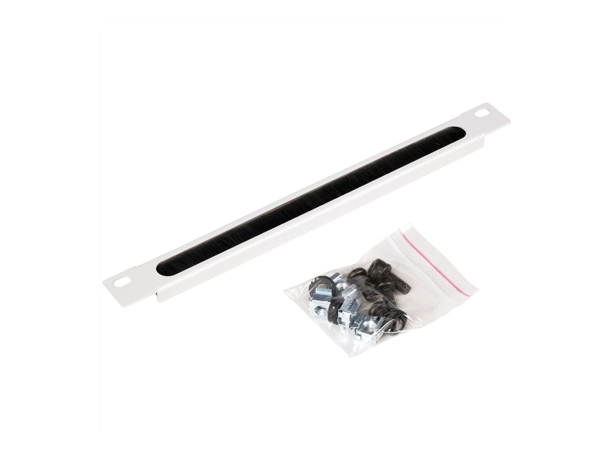 ROLINE Kabeleingangsplatte f�r Rack - mit B�rstenstreifen - RAL 7035, Hellgrau - 0.5U - 25.4 cm (10)