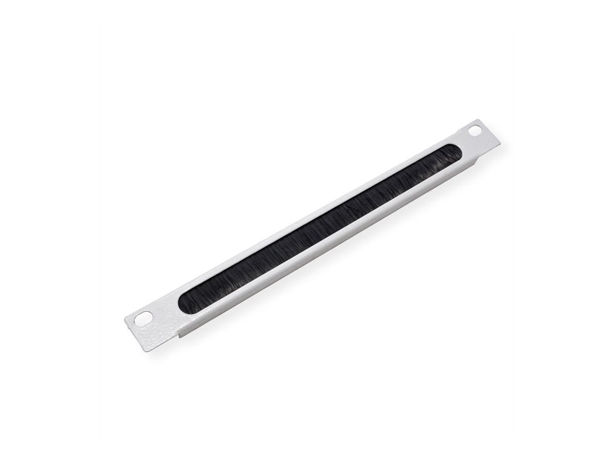 ROLINE Kabeleingangsplatte f�r Rack - mit B�rstenstreifen - RAL 7035, Hellgrau - 0.5U - 25.4 cm (10)