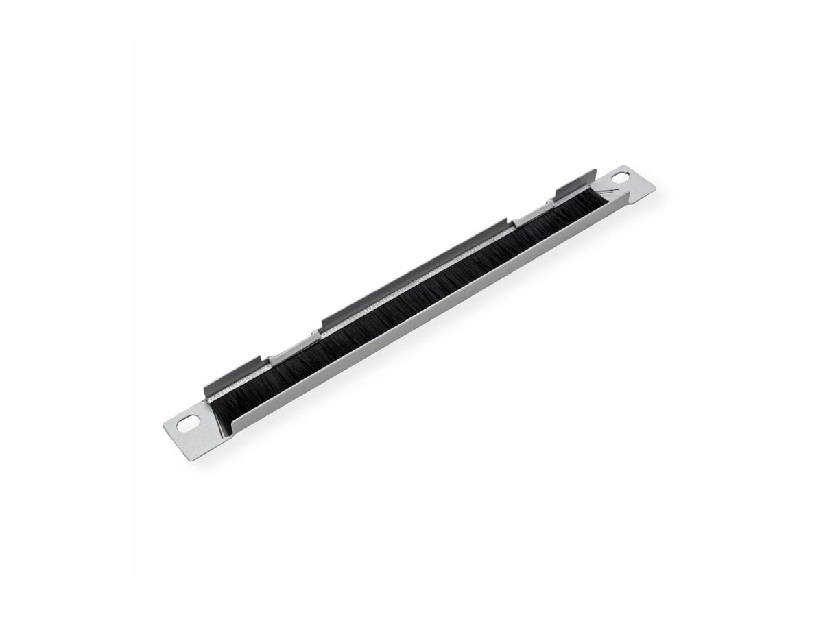 ROLINE Kabeleingangsplatte f�r Rack - mit B�rstenstreifen - RAL 7035, Hellgrau - 0.5U - 25.4 cm (10)