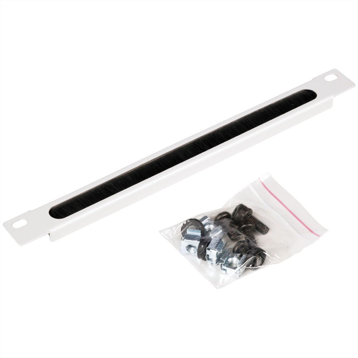 ROLINE Kabeleingangsplatte f�r Rack - mit B�rstenstreifen - RAL 7035, Hellgrau - 0.5U - 25.4 cm (10)