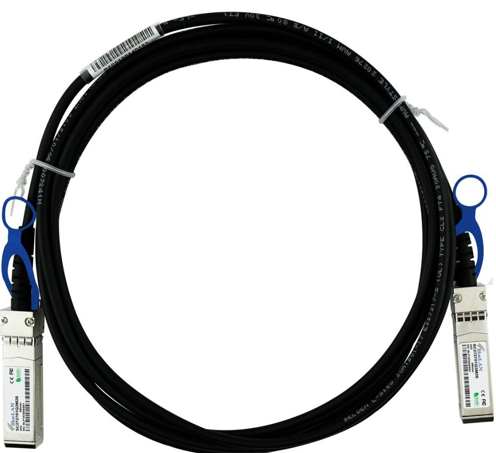 BlueOptics CAB-S-S-25G-50CM c�ble dInfiniBand 0,5 m SFP28 Noir