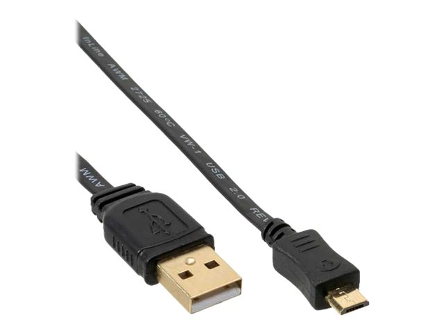 InLine 31720F cble USB 2 m USB 2.0 USB A Micro-USB B Noir