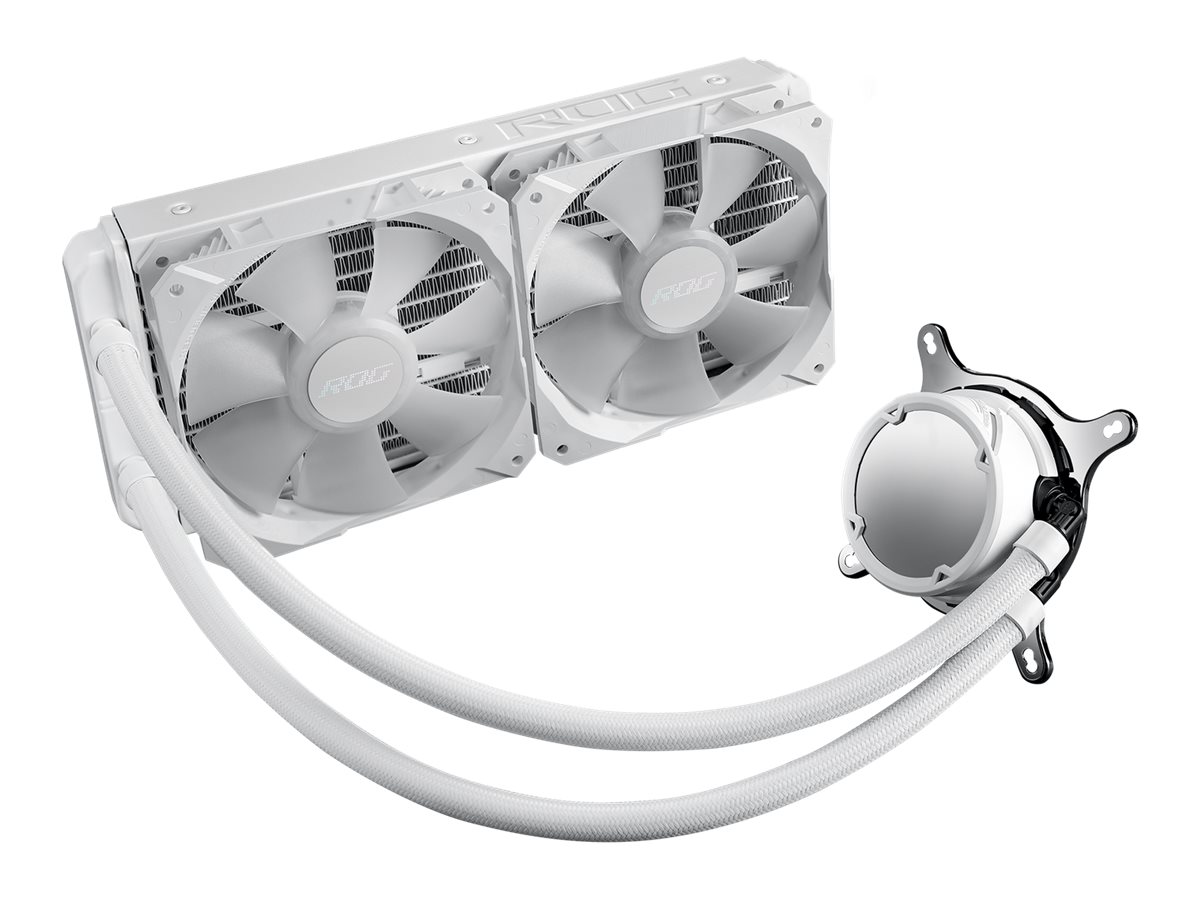 ASUS ROG Strix LC II 240 ARGB White Edition all-in-one liquid CPU cooler with Aura