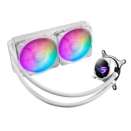 ASUS ROG Strix LC II 240 ARGB White Edition all-in-one liquid CPU cooler with Aura