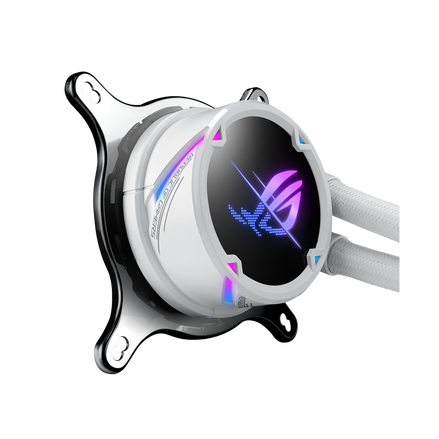 ASUS ROG Strix LC II 240 ARGB White Edition all-in-one liquid CPU cooler with Aura