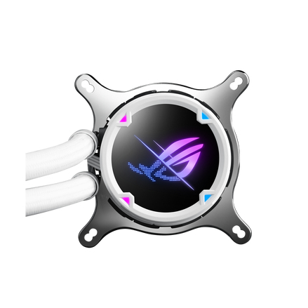 ASUS ROG Strix LC II 240 ARGB White Edition all-in-one liquid CPU cooler with Aura