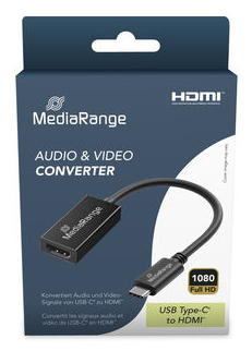 MediaRange MRCS234 c�ble vid�o et adaptateur 0,2 m USB Type-C HDMI Noir