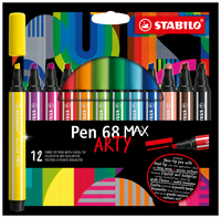 STABILO Pen 68 MAX rotulador Beige, Negro, Azul, Marr�n, Verde, Azul claro, Verde claro, Naranja, Rosa, P�rpura, Rojo, Violeta, Amarillo 12 pieza(s)