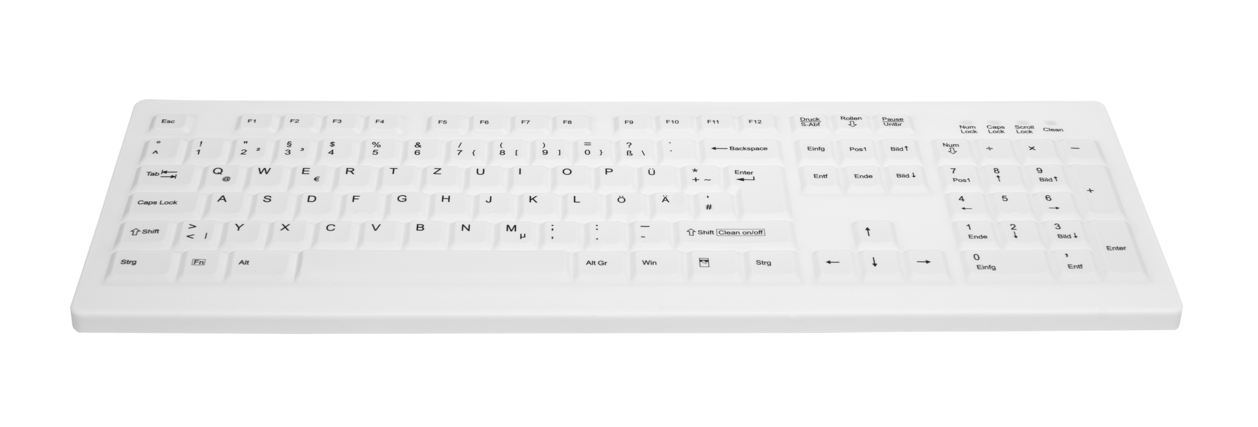 CHERRY AK-C8100F-FU1-W/NOR teclado Oficina RF inalmbrico QWERTY Noruego Blanco