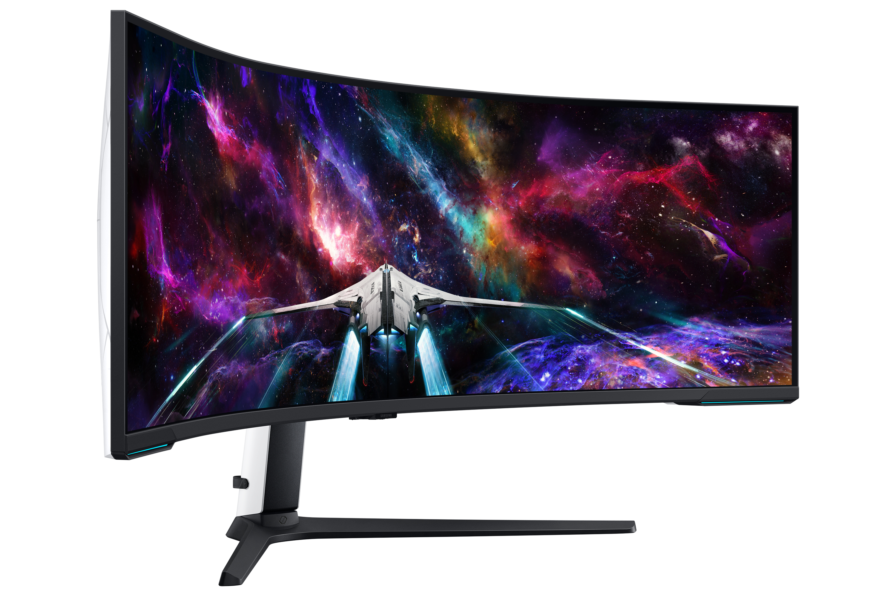 Samsung G95NC LED display 144,8 cm (57) 7680 x 2160 Pixeles Dual UHD Negro, Blanco