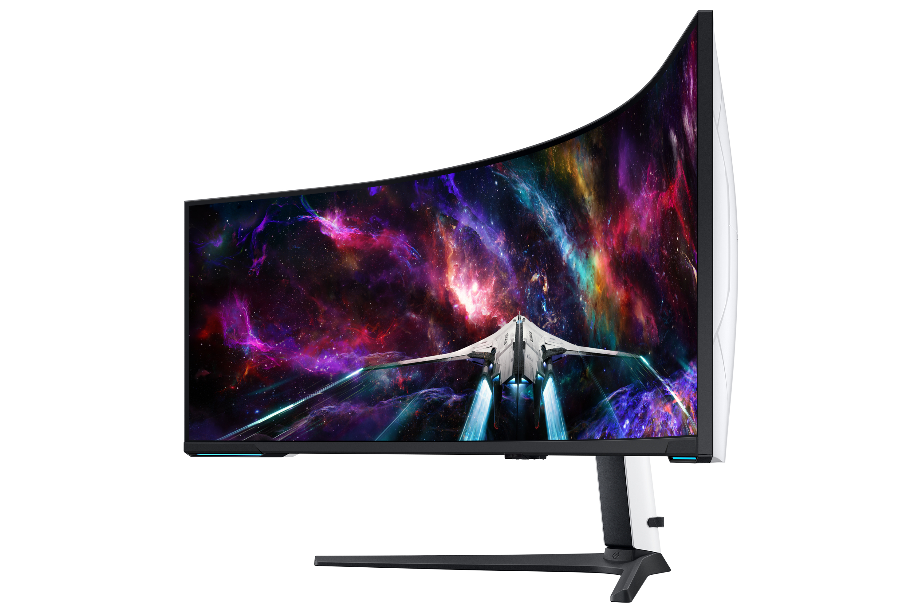 Samsung G95NC LED display 144,8 cm (57) 7680 x 2160 Pixeles Dual UHD Negro, Blanco