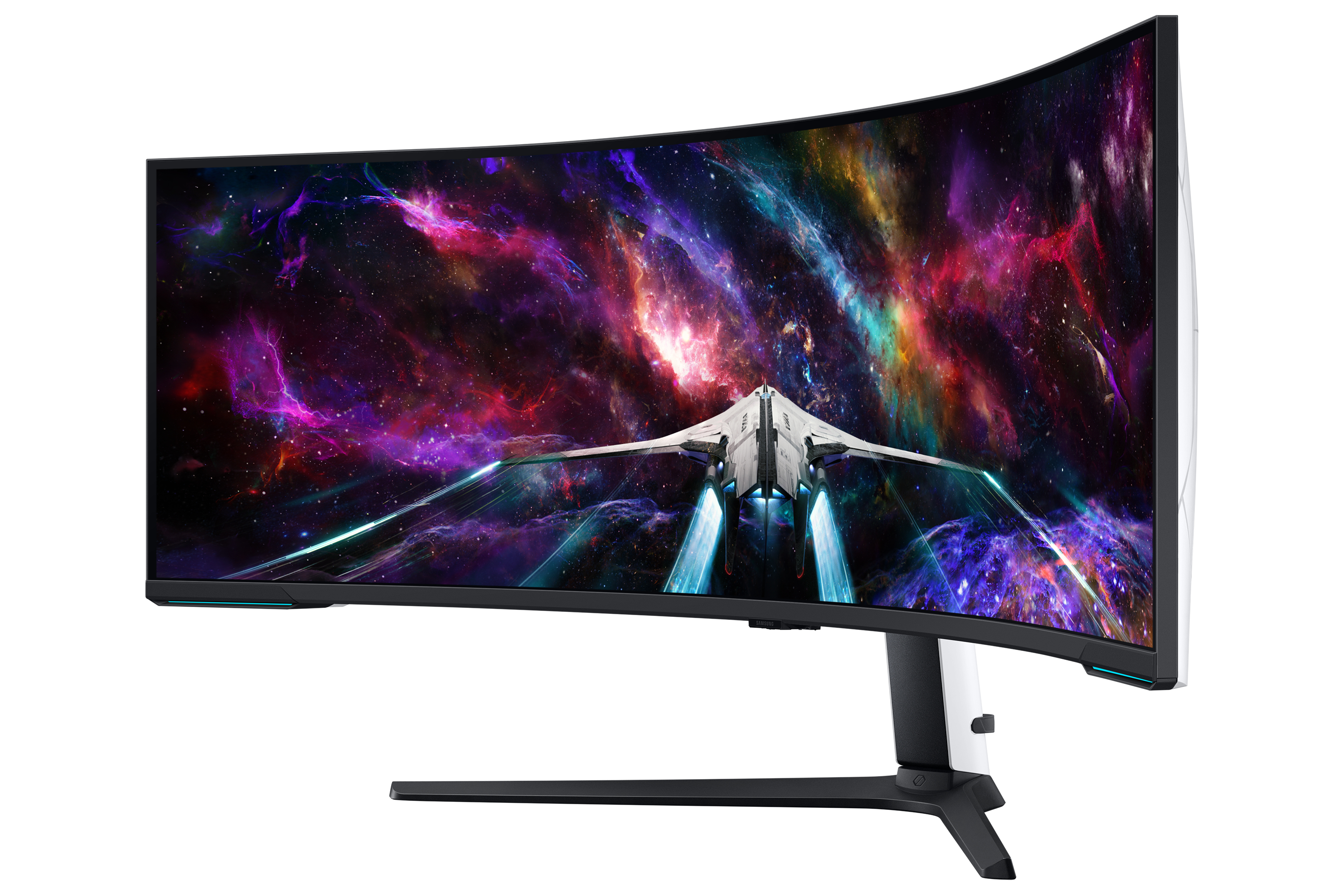Samsung G95NC LED display 144,8 cm (57) 7680 x 2160 Pixeles Dual UHD Negro, Blanco