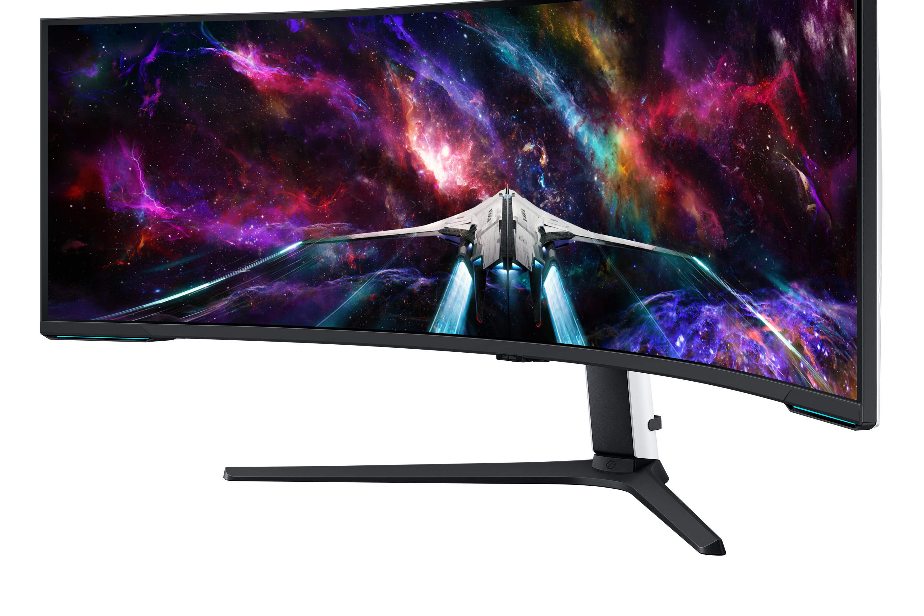 Samsung G95NC LED display 144,8 cm (57) 7680 x 2160 Pixeles Dual UHD Negro, Blanco