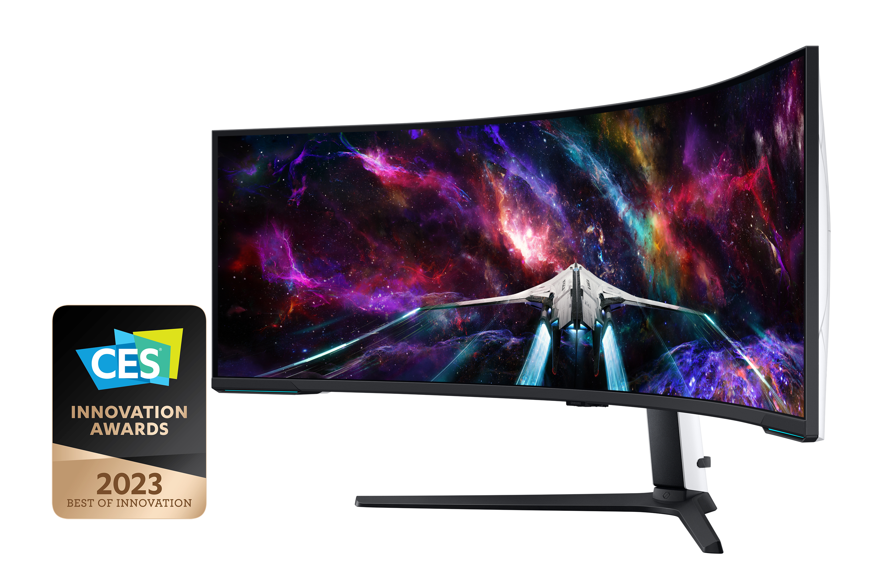 Samsung G95NC LED display 144,8 cm (57) 7680 x 2160 Pixeles Dual UHD Negro, Blanco