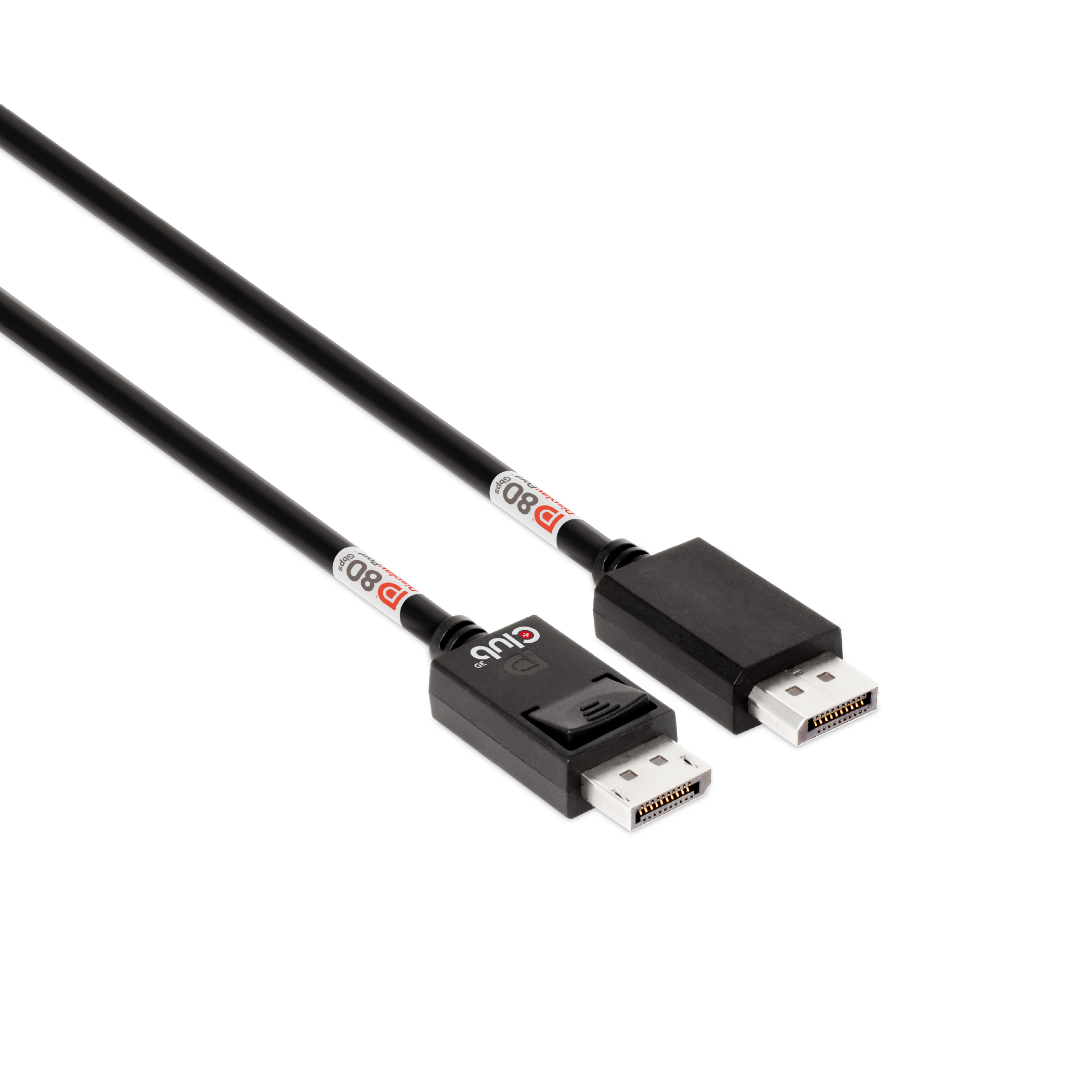 CLUB3D DisplayPort 2.1 Bi-Directional VESA DP80 Certified Cable 4K120Hz, 8K60Hz or 10K60Hz M/M 1.6m/5.25ft