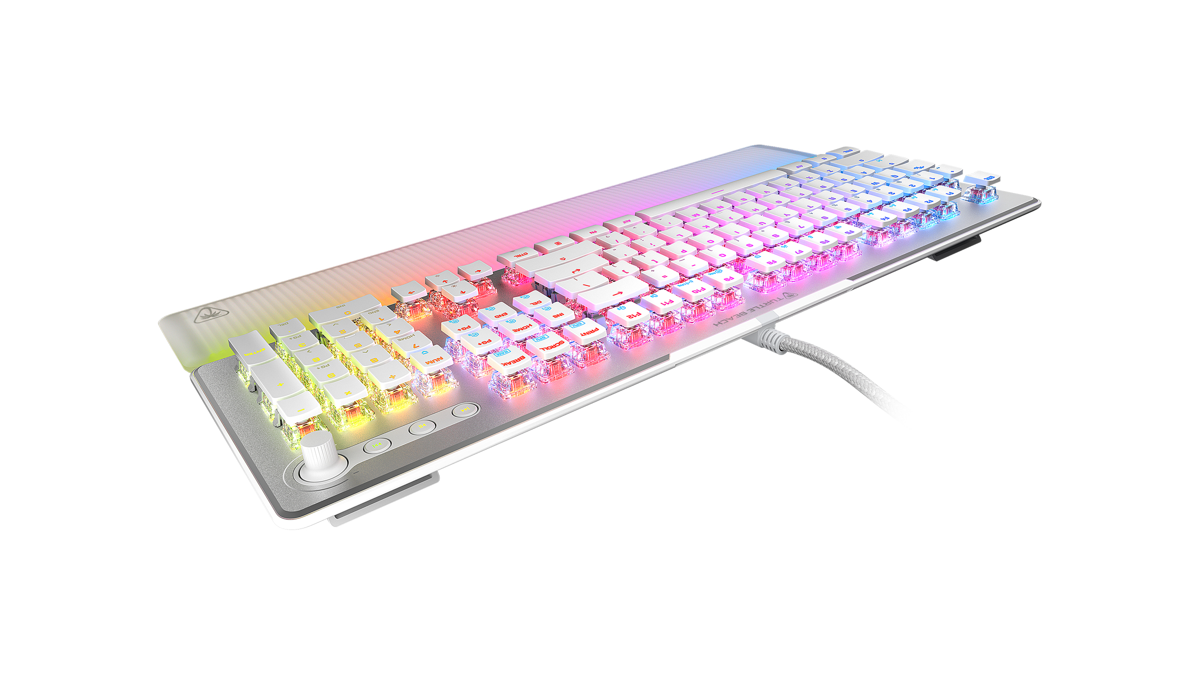 Turtle Beach Vulcan II Max clavier Jouer USB QWERTZ Allemand Blanc