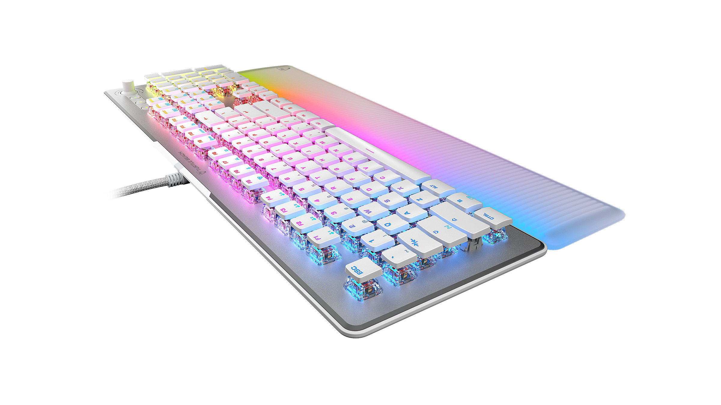 Turtle Beach Vulcan II Max clavier Jouer USB QWERTZ Allemand Blanc