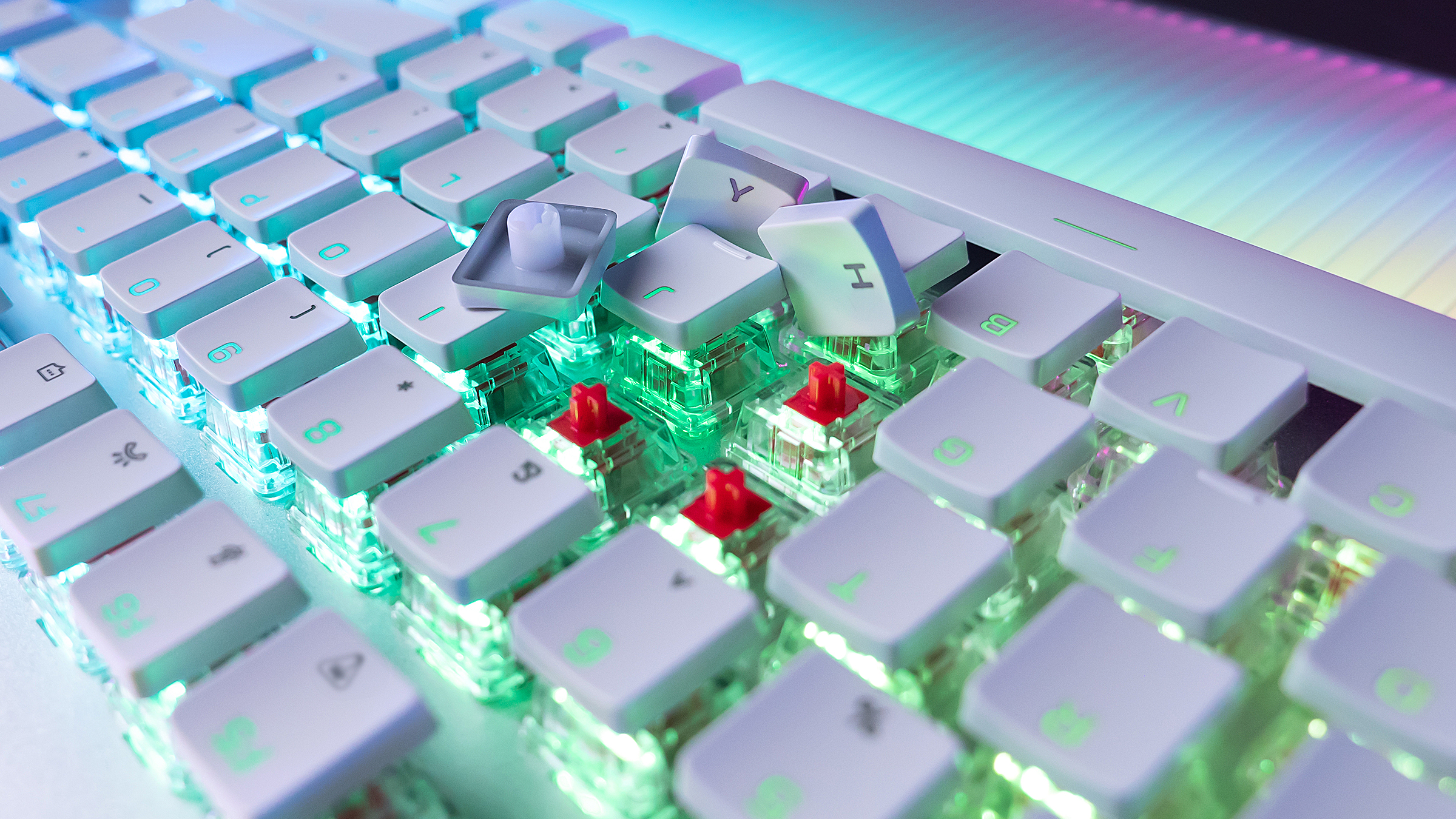 Turtle Beach Vulcan II Max clavier Jouer USB QWERTZ Allemand Blanc