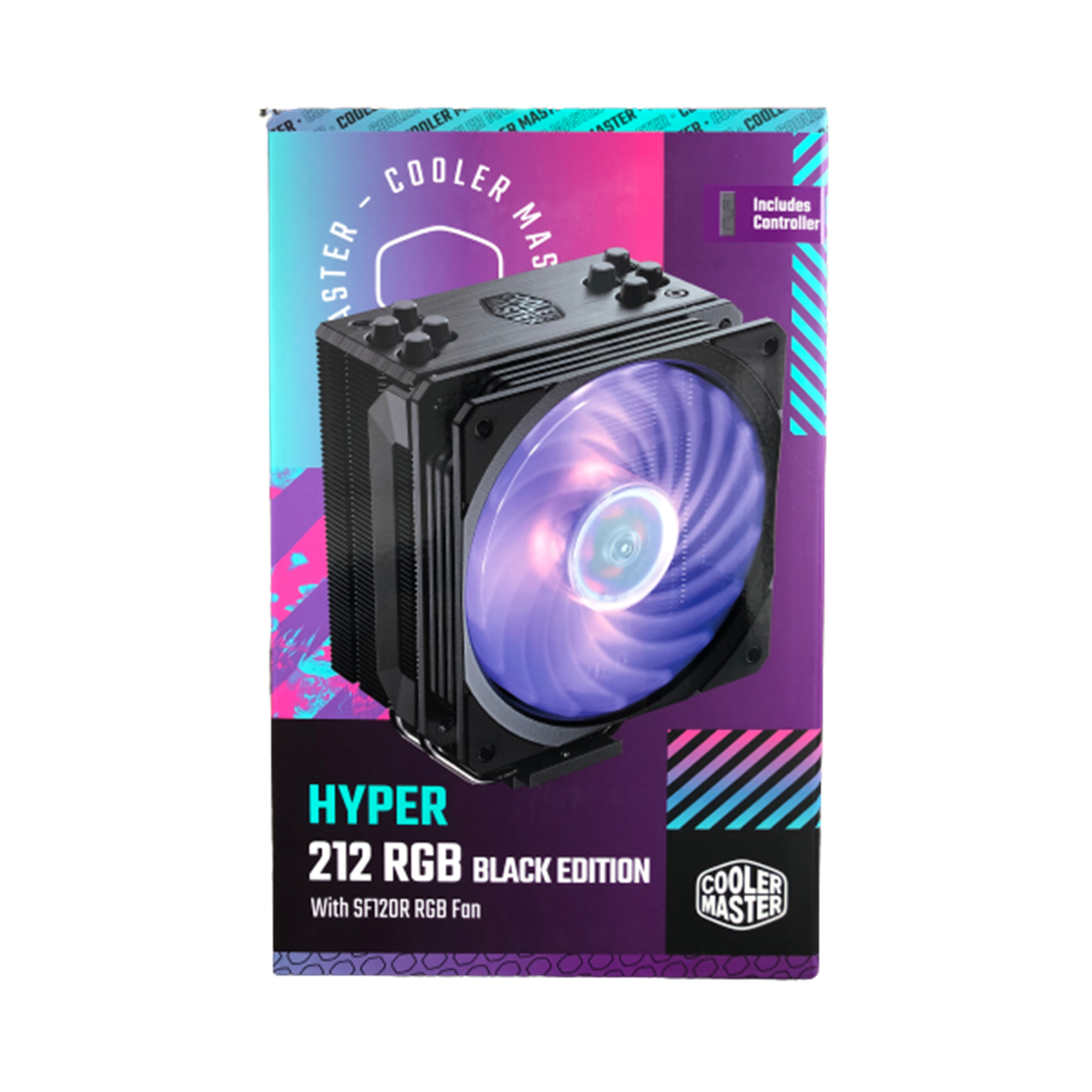 Cooler Master Hyper 212 RGB - Black Edition - Prozessor-Luftk�hler - (f�r: LGA1156, AM2, AM2+, LGA1366, AM3, LGA1155, AM3+, LGA2011, FM1, FM2, LGA1150, FM2+, LGA2011-3, LGA1151, AM4, LGA2066, LGA1200, LGA1700)