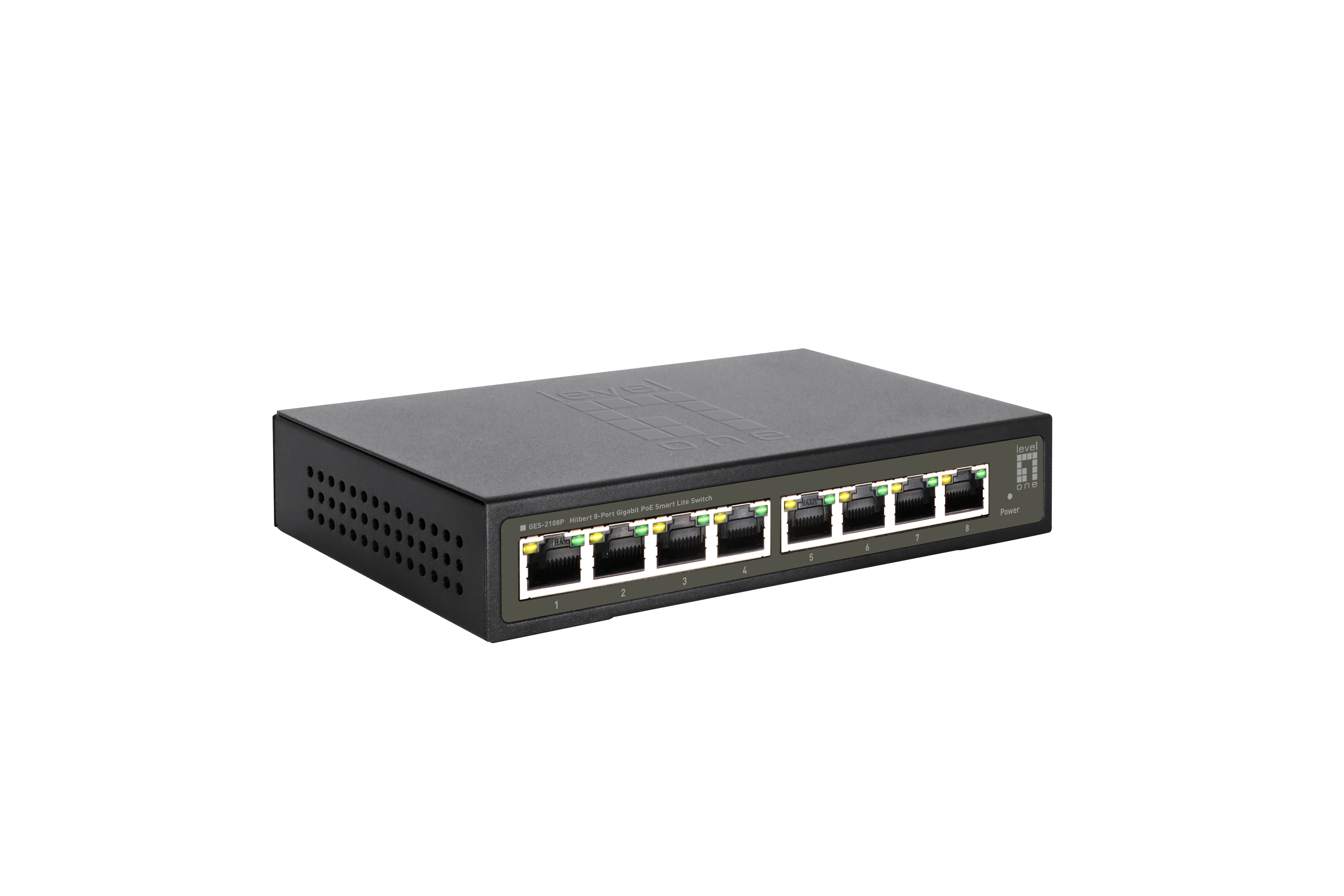LevelOne GES-2108P commutateur rseau Gr L2 Gigabit Ethernet (10/100/1000) Connexion Ethernet, supportant lalimentation via ce port (PoE) Noir