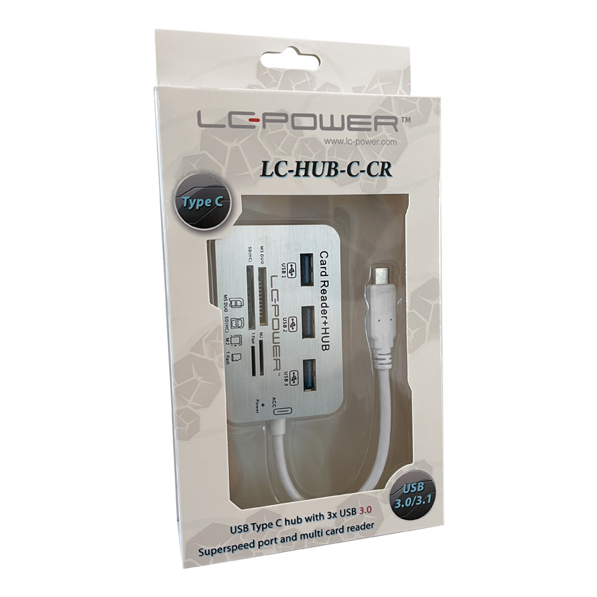 LC-Power LC-HUB-C-CR - Hub - 3 x SuperSpeed USB 3.0