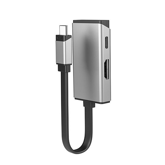 Alogic MagForce DUO Charge - Videoadapter - 24 pin USB-C mnnlich zu HDMI, USB-C (nur Spannung)