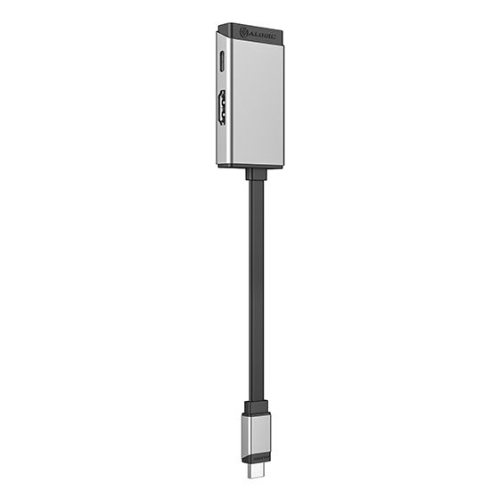 Alogic MagForce DUO Charge - Videoadapter - 24 pin USB-C mnnlich zu HDMI, USB-C (nur Spannung)