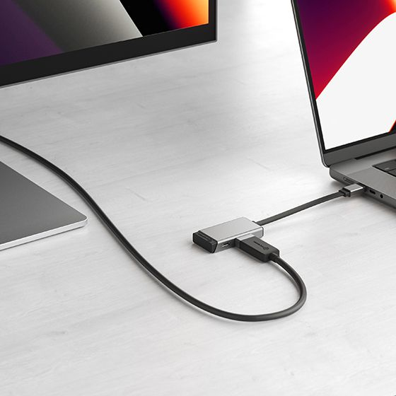 Alogic MagForce DUO Charge - Videoadapter - 24 pin USB-C mnnlich zu HDMI, USB-C (nur Spannung)