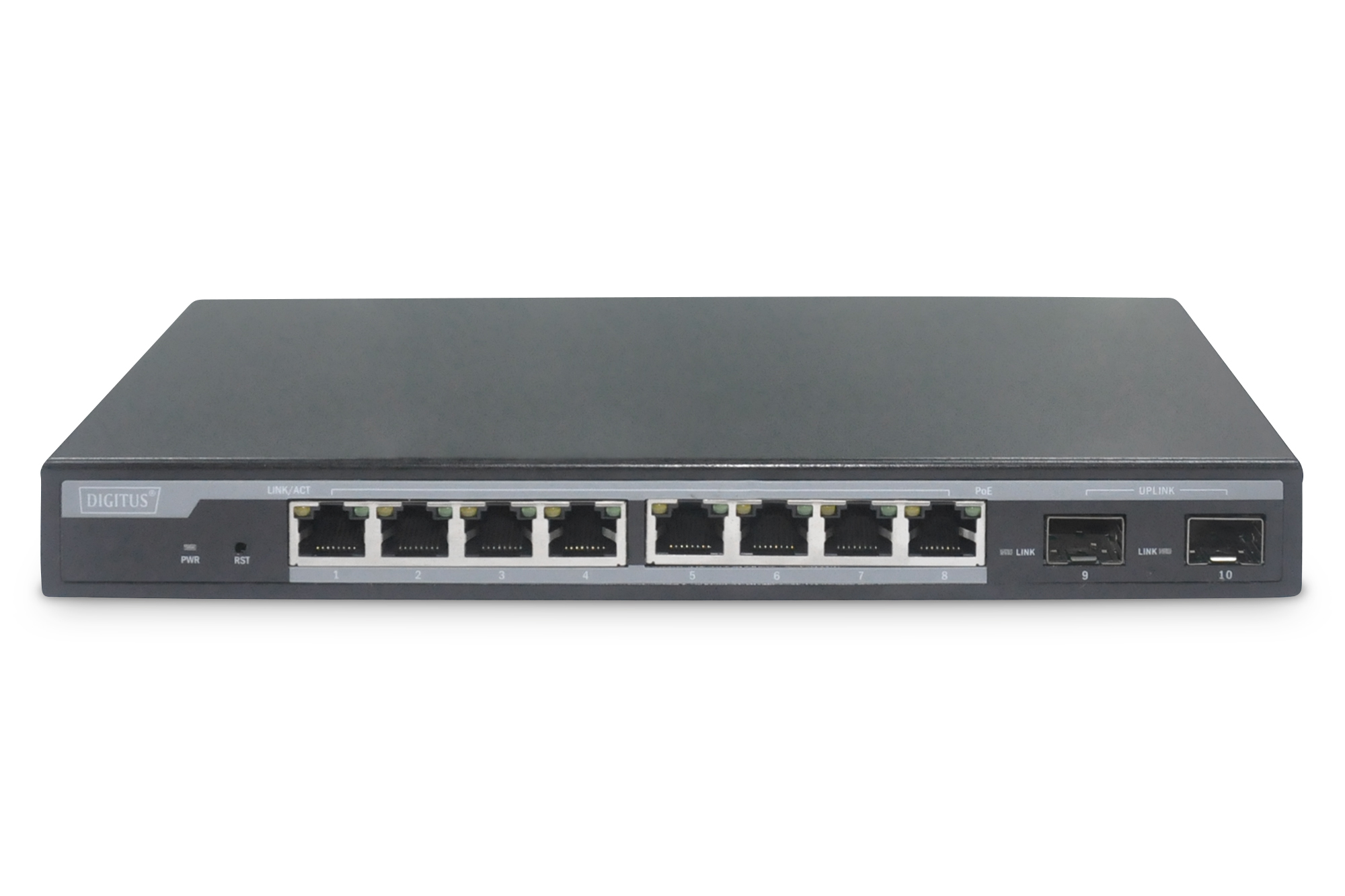 Digitus Switch gr Gigabit PoE L2  8 ports + 2 SFP