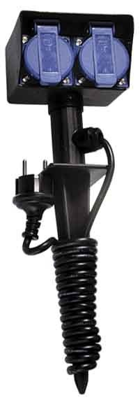 Bachmann 394.182 multiprise 2 m 4 sortie(s) CA Extrieure Noir