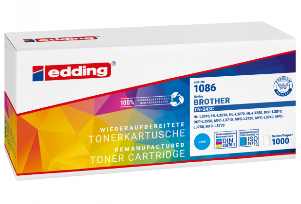 EDDING EDD-1086 - Toner Brother cyan TN-243 refill - Kompatibel - Tonereinheit