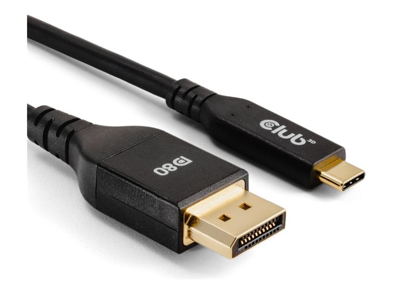 Club 3D USB TYPE-C TO DISPLAYPORT DP80 BIDIRECTIONAL VESA CERTIFIED CABLE 1M/3.28 FT - Kabel - Digital/Daten