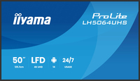 iiyama LH5064UHS-B1AG Signage Display Digital signage flat panel 127 cm (50) Wi-Fi 500 cd/m� 4K Ultra HD Black Android 24/7
