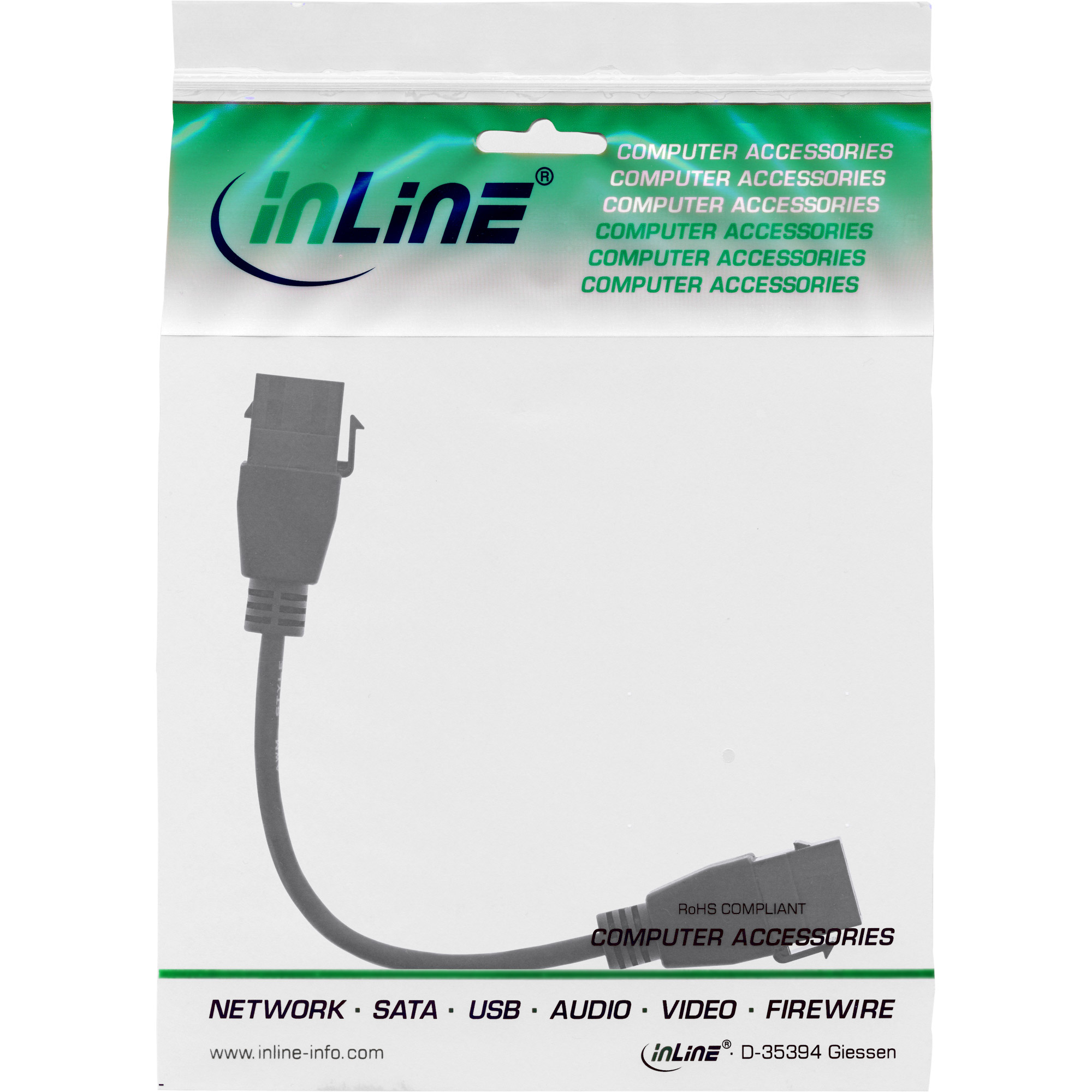 InLine 76206D cable USB 0,2 m USB 3.2 Gen 1 (3.1 Gen 1) USB A Negro