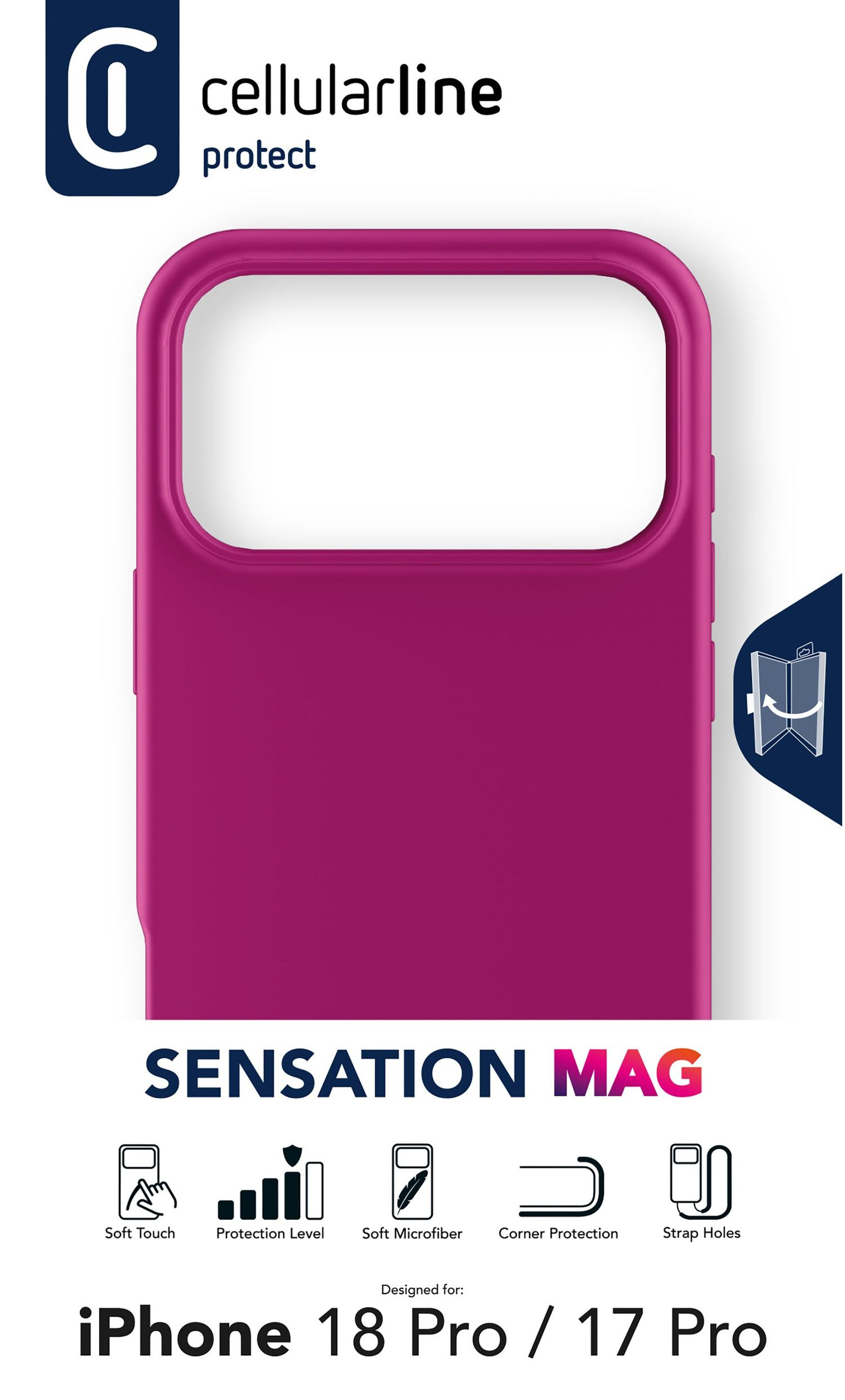 Cellularline Sensation Case iPhone 18 Pro Pink