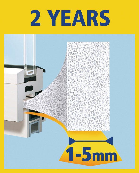 Tesa Moll Universal Schumstoff-Dichtung wei 9 mm x 6 m selbstklebend fr
