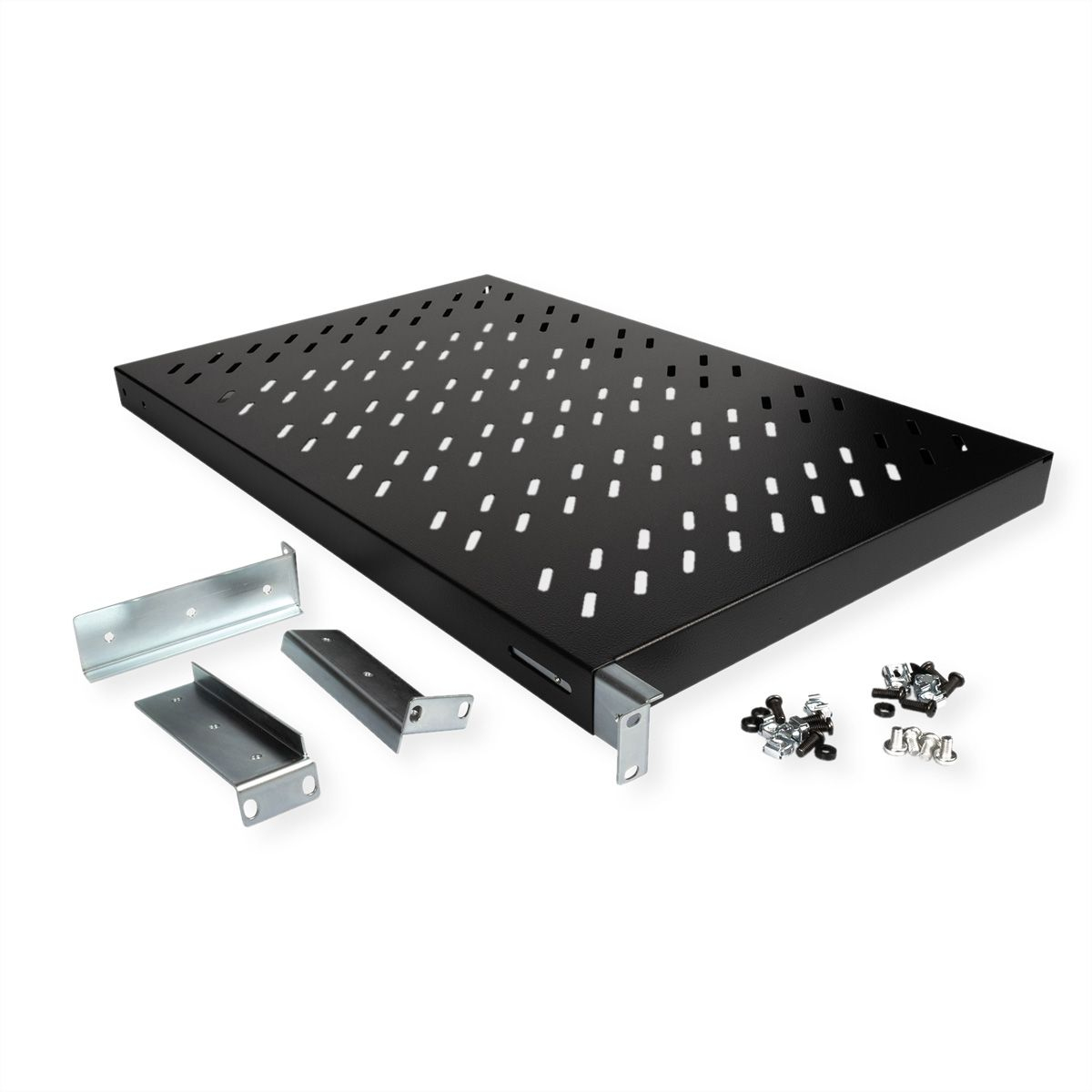 ROLINE Rack - Regal - 700 mm tief, Tragf�higkeit 50 kg - RAL 9005, Jet Black - 1U - 48.3 cm (19)